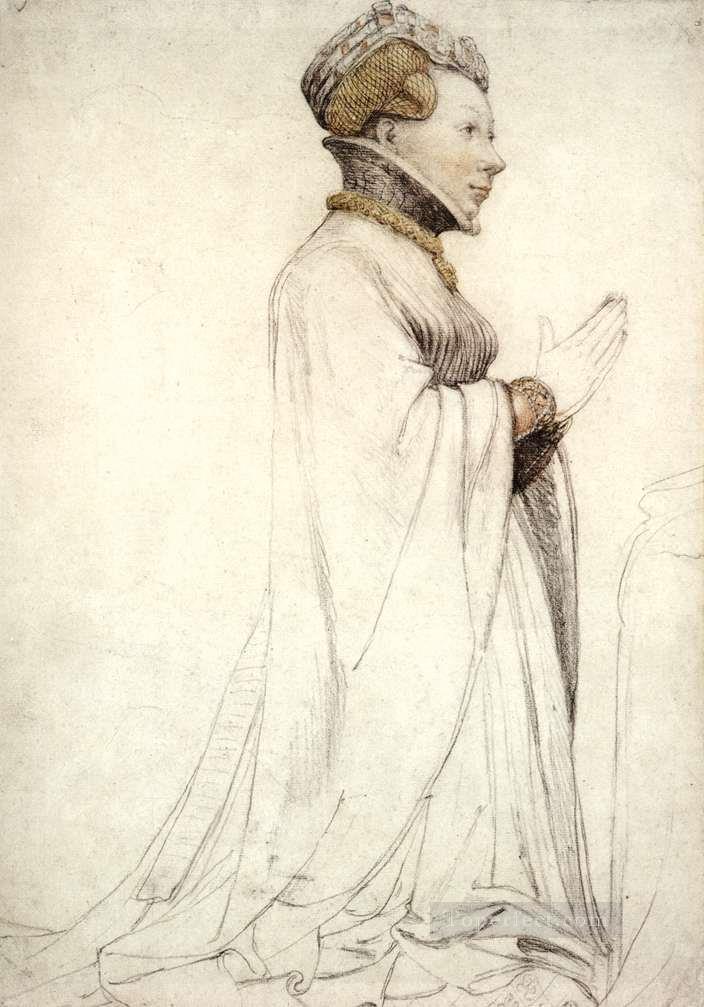Jeanne de Boulogne Duchess of Berry Renaissance Hans Holbein the Younger Oil Paintings